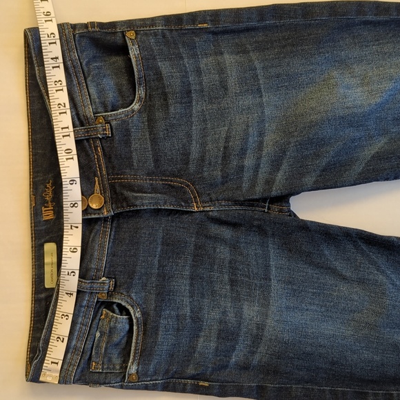 Kut from the Kloth Cameron Straight Leg Distressed Rolled Hem Jeans 4 Blue - Picture 13 of 16